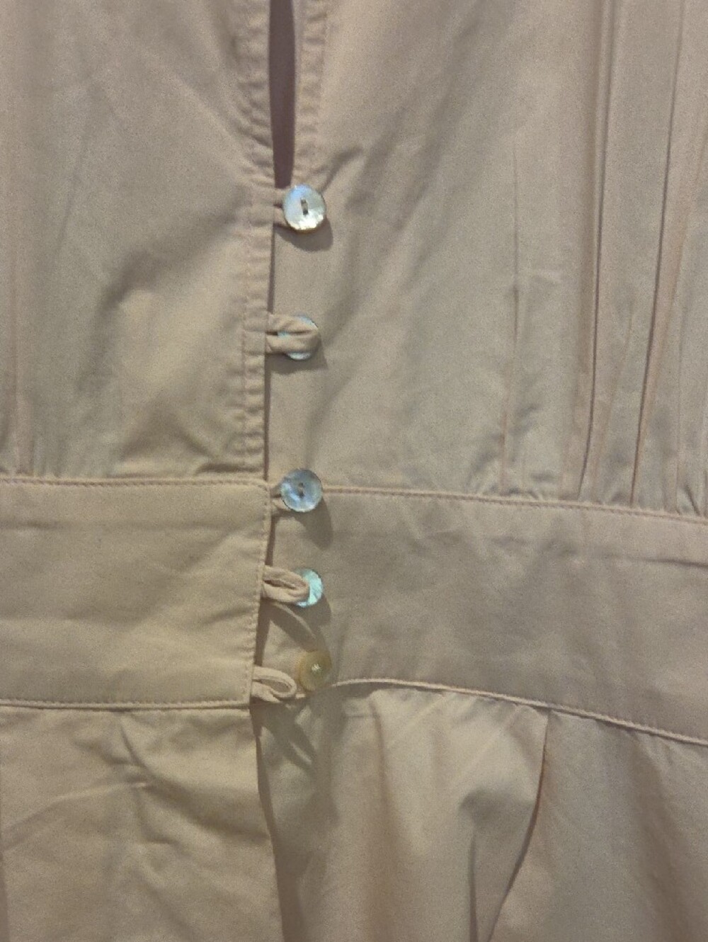 Finley Light Blush Button-Front Dress - Picture 4 of 6